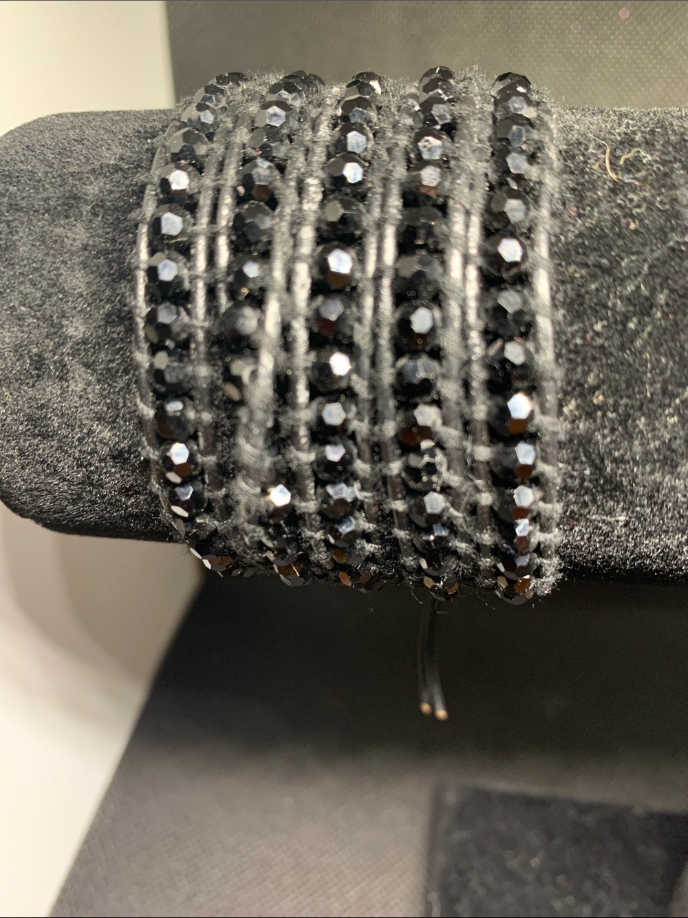 Chan LUU Black Crystal Beaded Wrap Bracelet - Picture 2 of 2